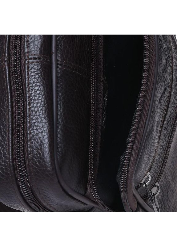 Сумка планшет через плечо мужская из натуральной кожи маленькая Коричневый 36911 Borsa Leather (353689926)