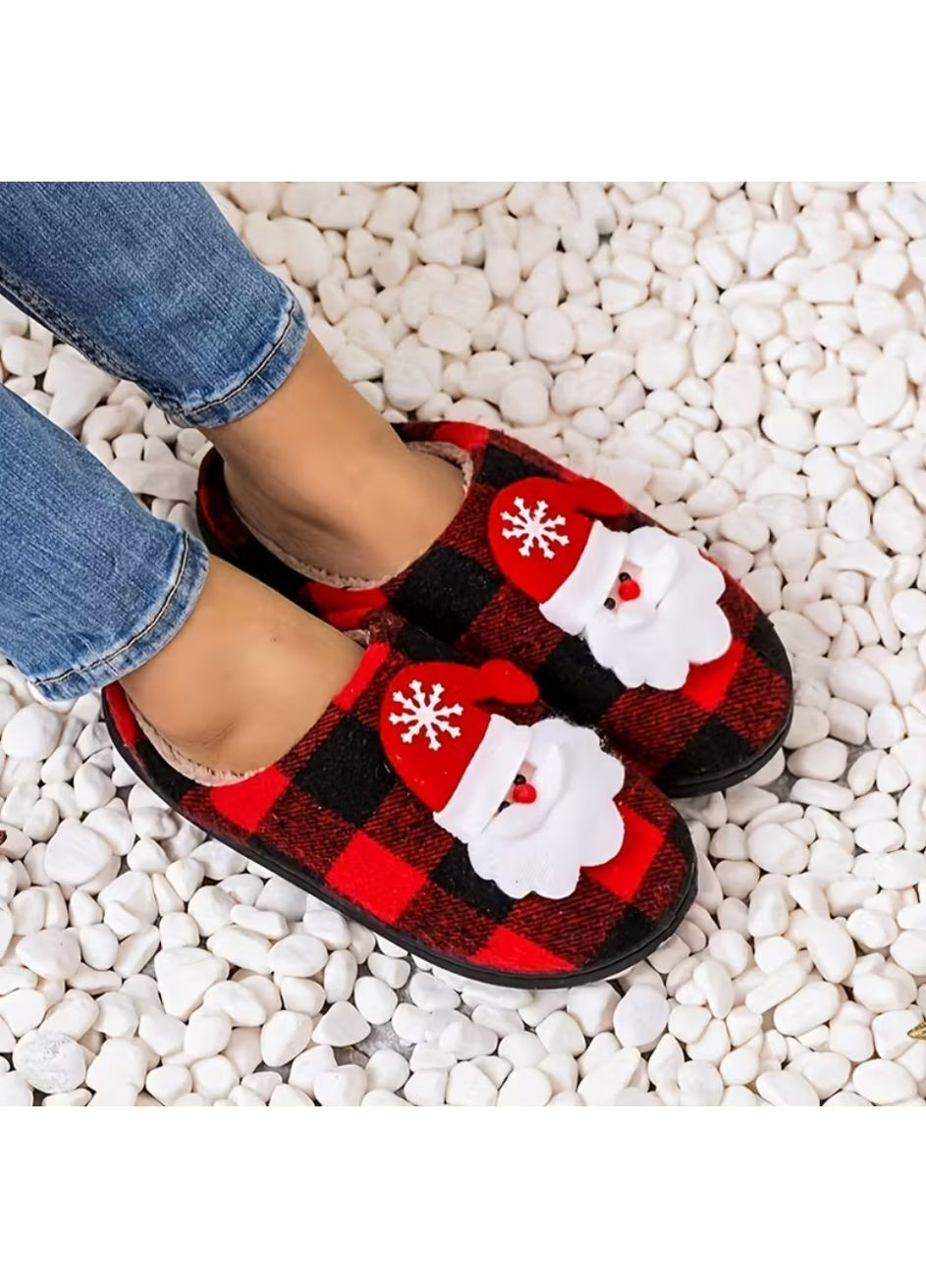 Тапочки домашние теплые Санта Клаус No Brand (366818016)