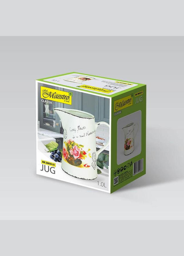 Глечик керамічний Листок троянда 1 л (MR-20050-55) Maestro (334007545)