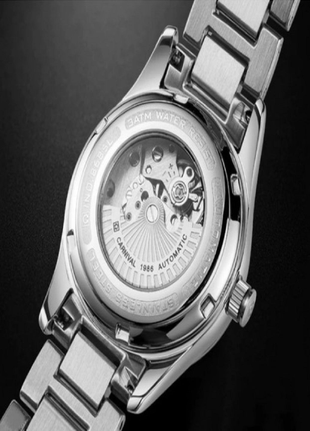 Наручные женские механические часы Luiza с японским механизмом Серебряный Carnival (304029080)