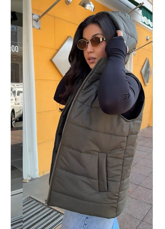 Женский стеганый жилет-безрукавка на молнии с капюшоном Modena (371388497)