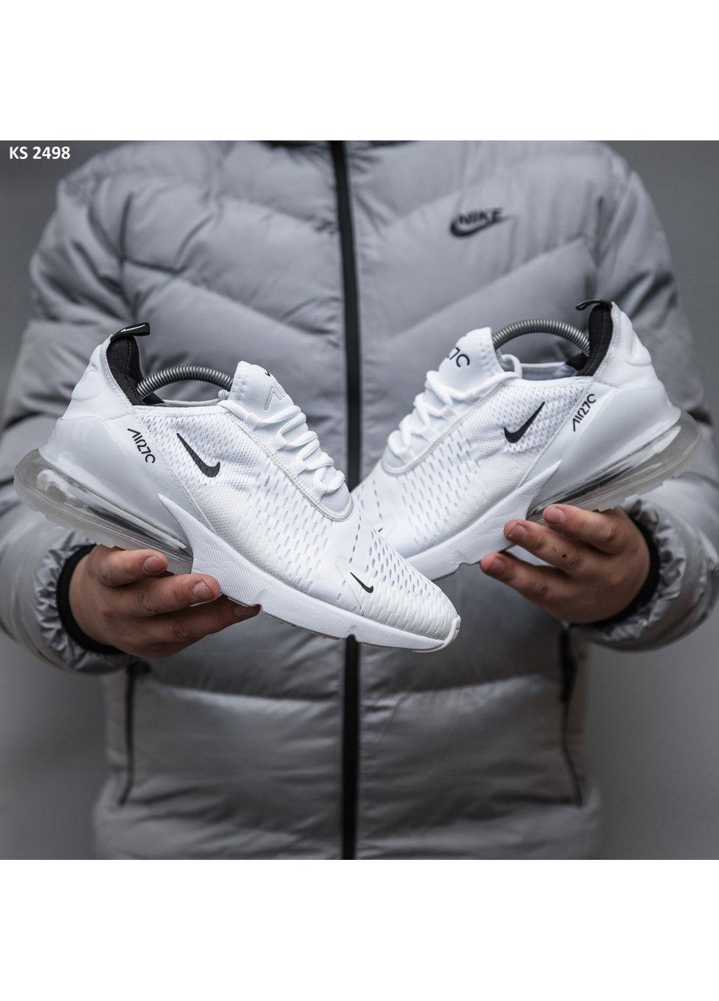 Білі Осінні кросівки чоловічі nike air max 270 white найк аір макс 270 No Brand