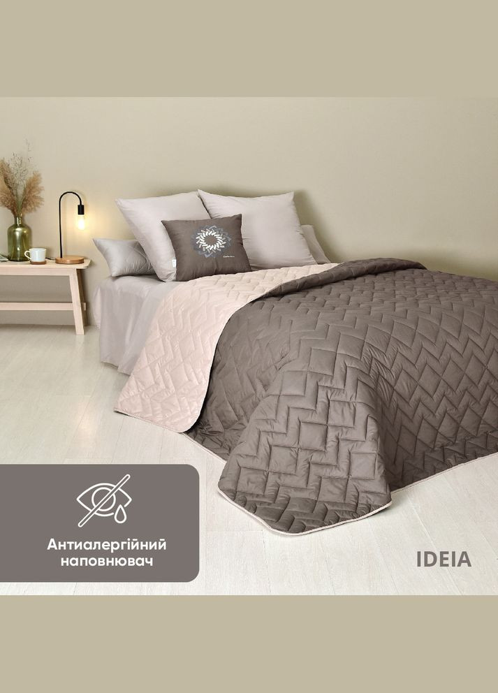 Покривало на ліжко диван 220х240 см стьобане двостороннє якісна стібка мікрофібра IDEIA (334726531)