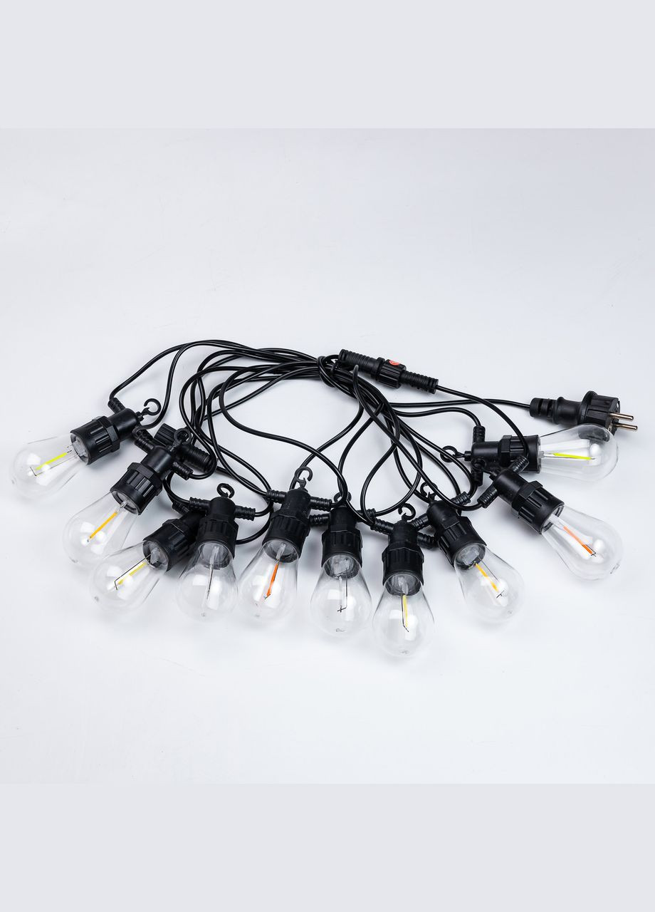Уличная гирлянда в стиле ретро светодиодная мультиколор S14 на 10 LED ламп длиной 5 метров Garlando (306849218)