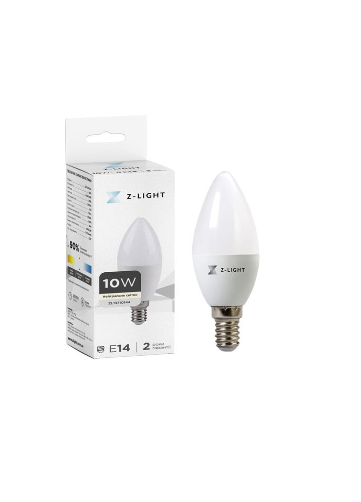 Лампа ZL 1002 Е14 10w 4000k свічка (LVS04020) Levistella (305755693)