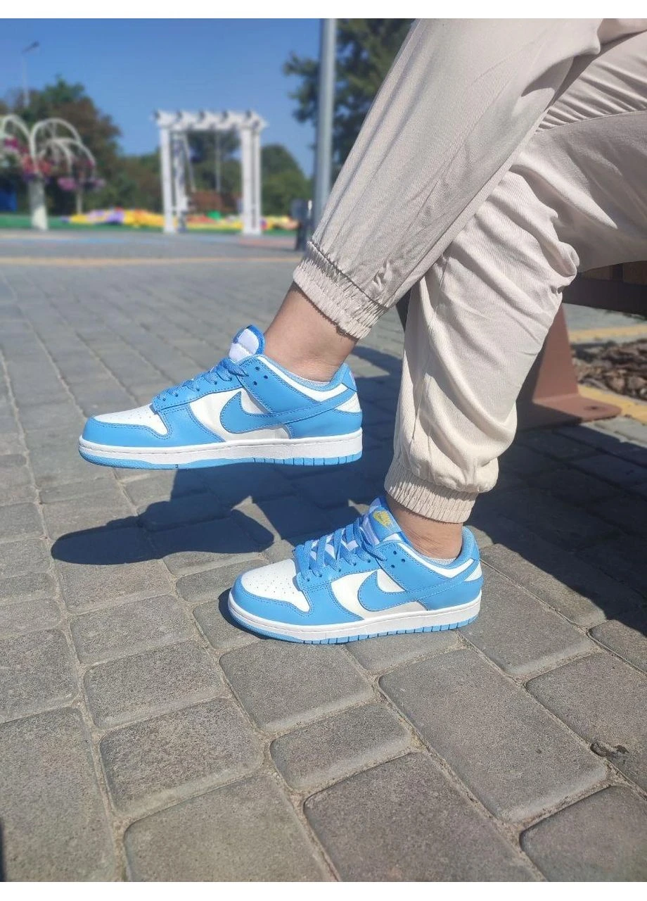 Білі літні кросівки nike sb dunk white blue найк сб данк No Brand