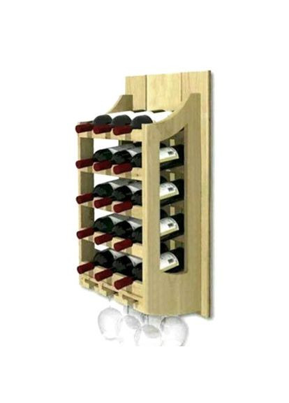 Настінна винна полиця з дерева Сантуар бланже (ПНК-016701) No Brand (327423177)