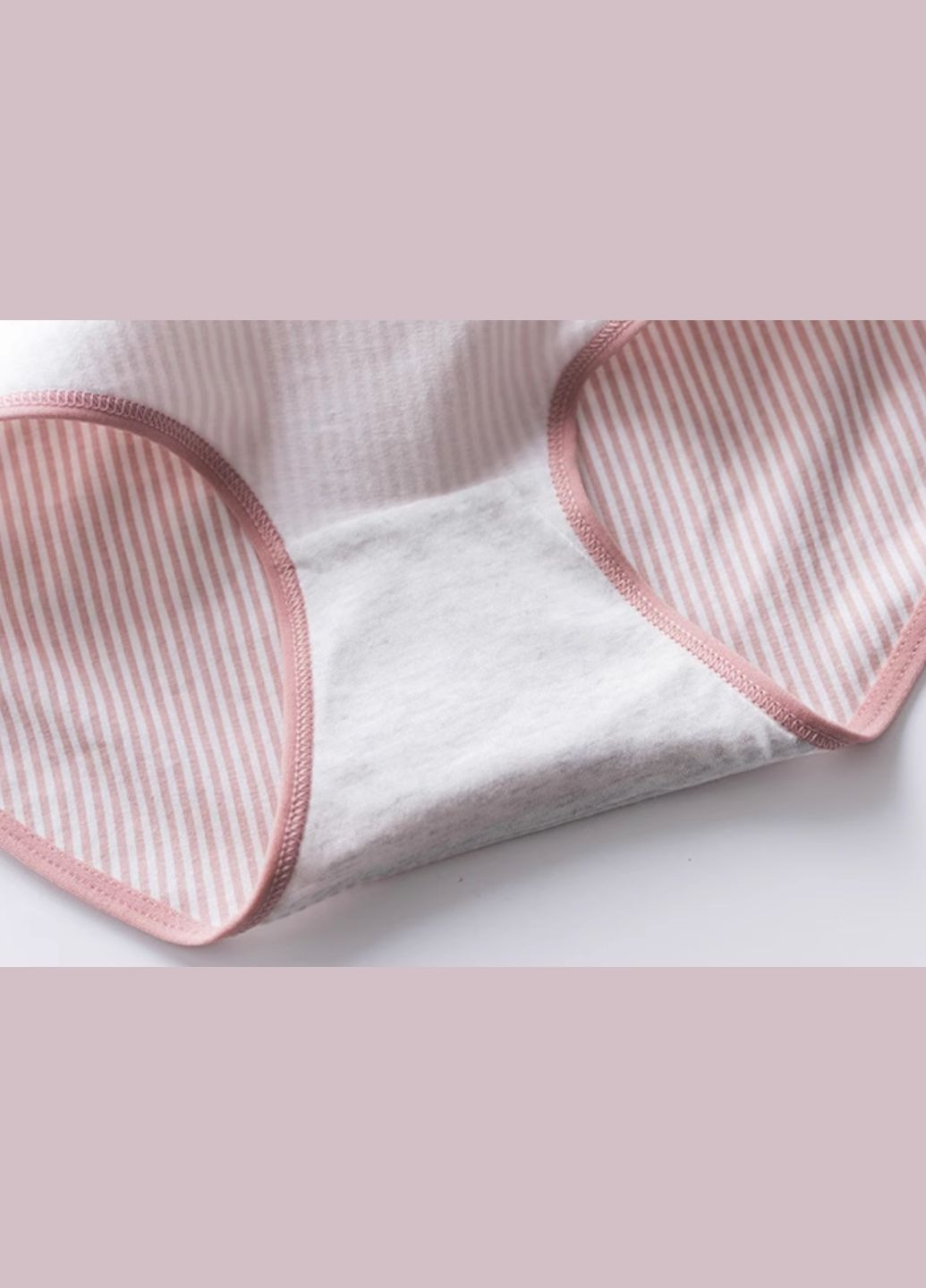 Полосатые трусы-слипы женские хлопковые розовые No Brand (342328903)