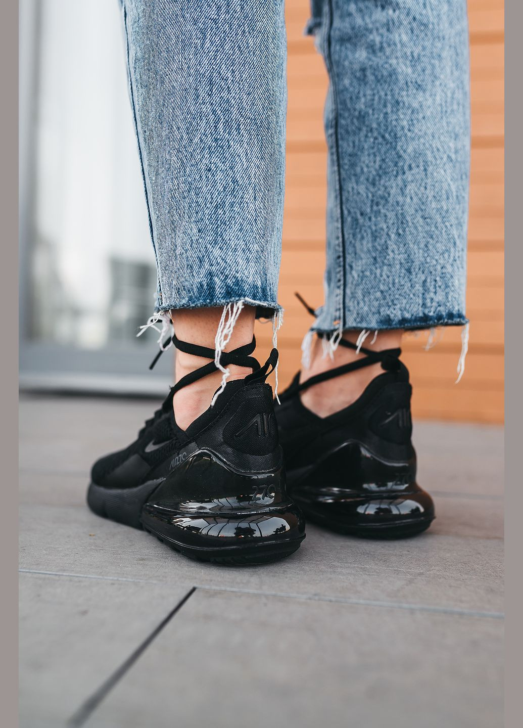 Чорні Осінні кросівки чоловічі Nike Air Max 270
