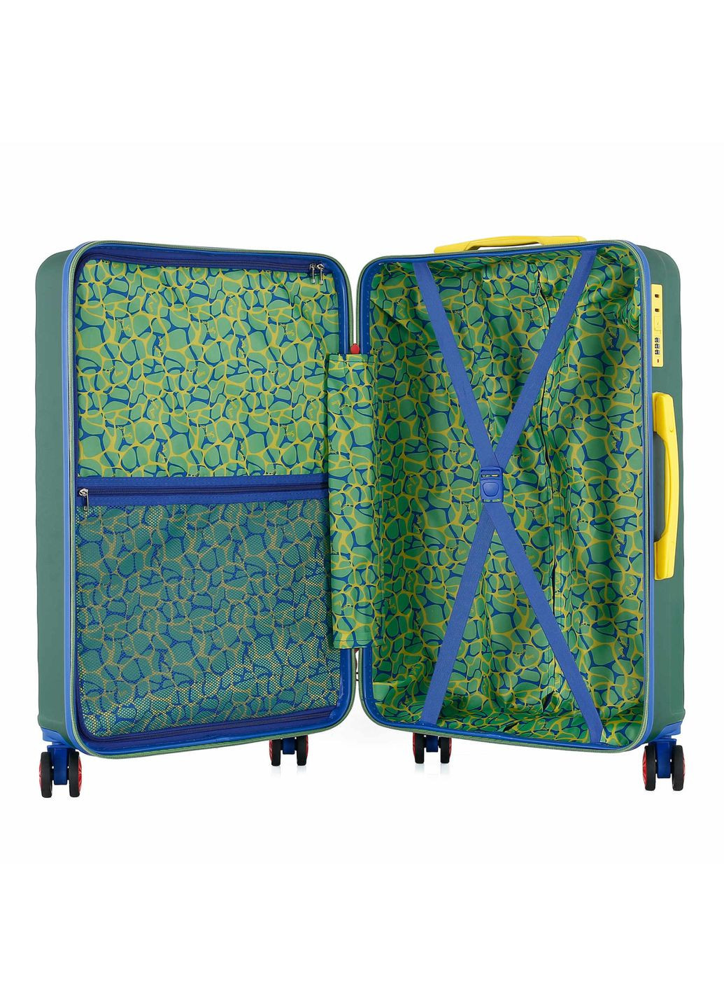 Валіза Semi Line 24" Dark Green валіза для подорожей жорстка на 4 колесах з кодовим замком ProDobro (366030892)