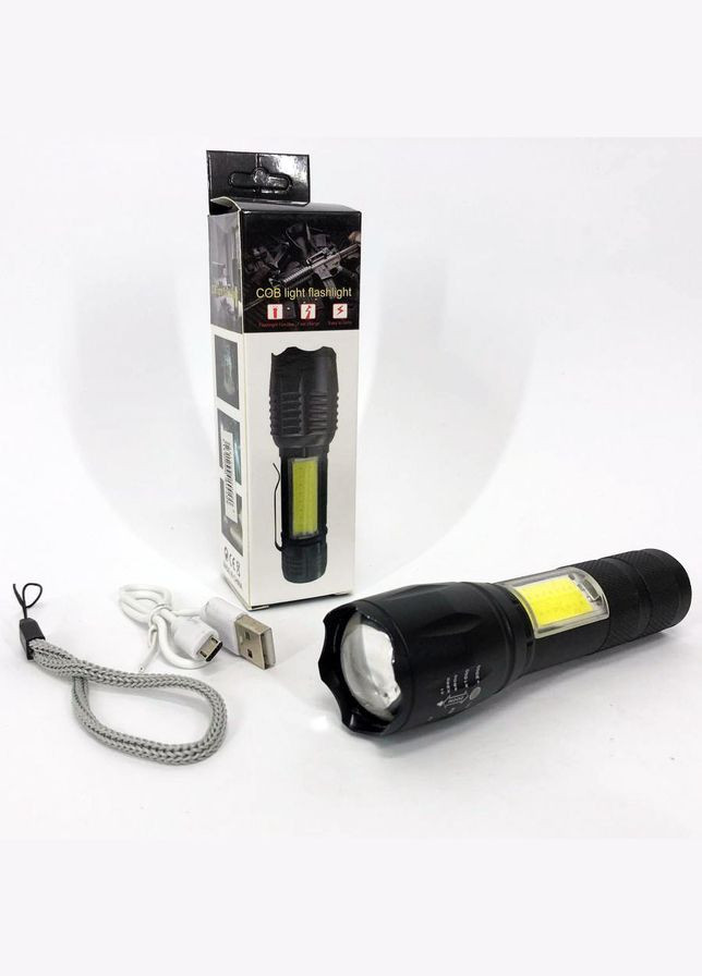 Ліхтарик акумуляторний ручний BL-29 діод T6 + COB зарядка від USB, ліхтарик led, водонепроникний Bailong (364663780)