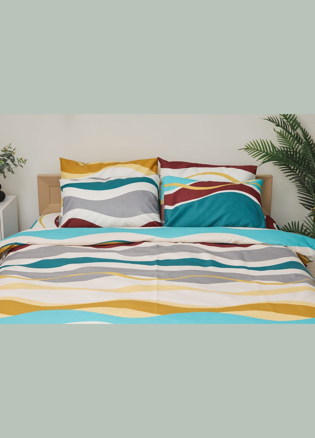 Комплект постельного белья семейный 143х210х2 наволочки 2х70х70 Микросатин Premium (MS-820001450) Moon&Star Tangerine (285717160)