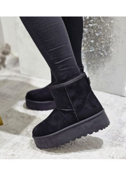 Жіночі уггі Obuvok середні еко замша на платформі (369144372)