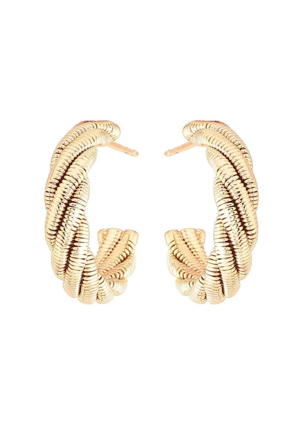 Сережки Позолота 18K пусети «Декоративні дуги» 271760 Xuping Jewelry (356457220)