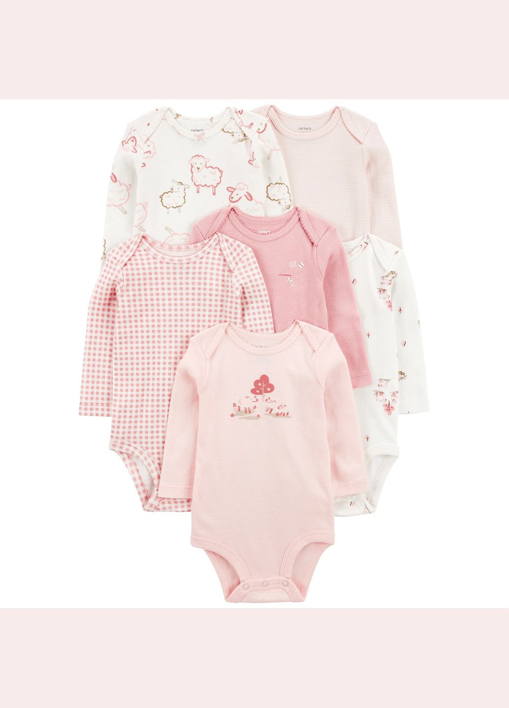 Комплект боді 6в1 для дівчинки 72-76 см (1R036910_12M) Carter's (305324585)