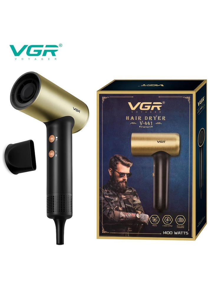 Фен профессиональный V-441 с 3 уровнями обдува и 4 уровнями температуры VGR (364664510)