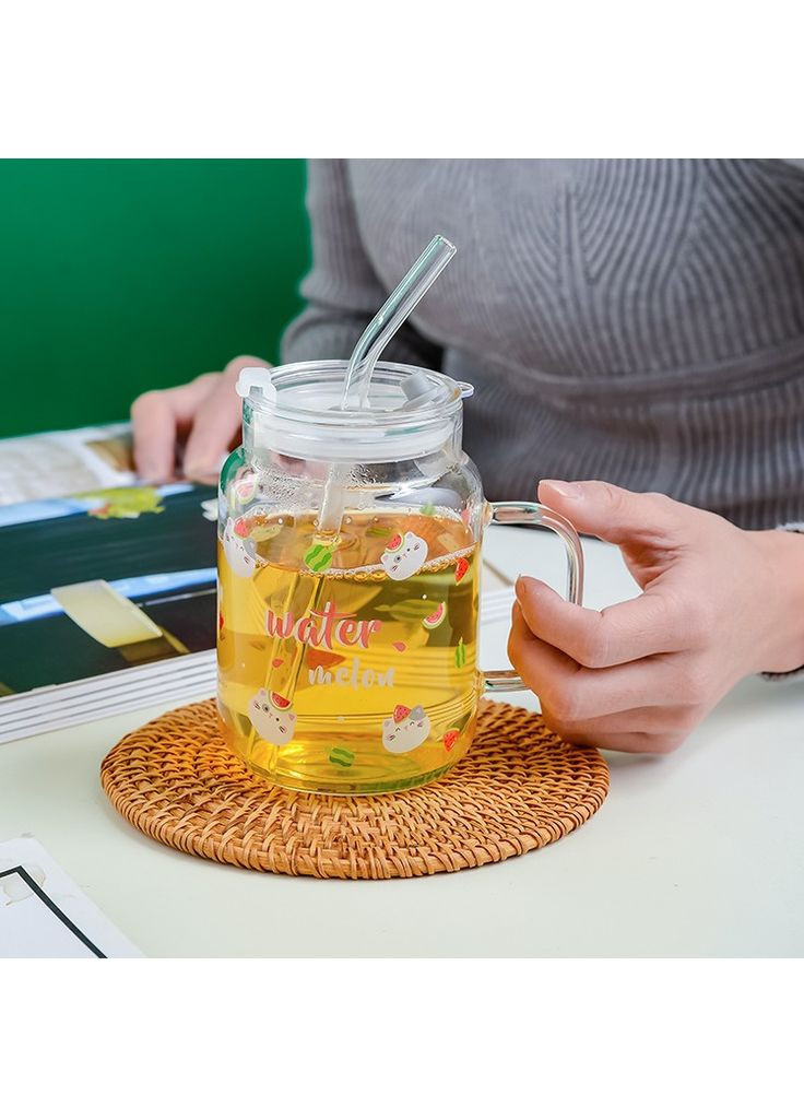 Кружка с трубочкой и крышкой Water 14603 400 мл No Brand (349222694)