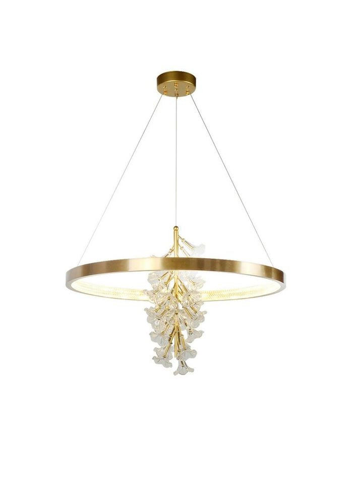 Люстра світлодіодна підвісна LED світильник для квартири на стелю ледве 26645 Золото 65-200х60х60 см. Sunnysky (335975640)