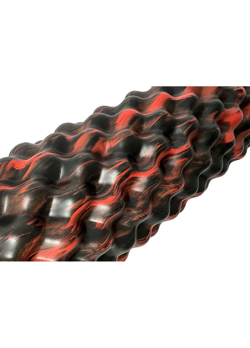 Масажний ролик Bubbles 45 см Чорний-червоний EasyFit (360613348)