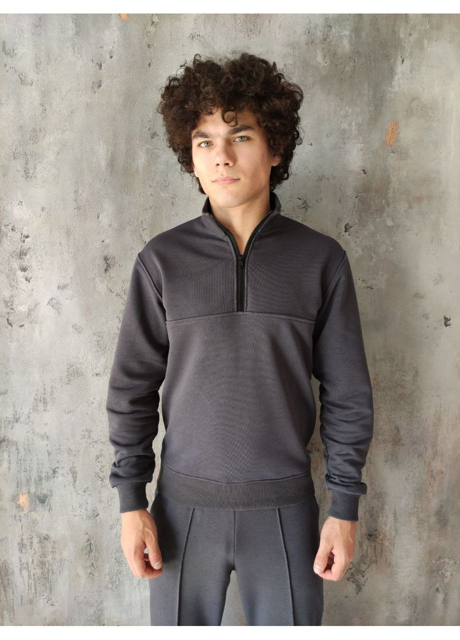 Серый демисезонный masoli мужской костюм полу классика брючный No Brand