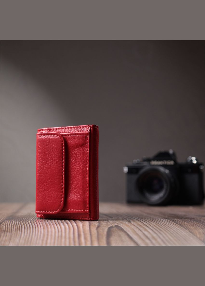 Жіночий гаманець із монетницею з натуральної шкіри 22729 Червоний st leather (306881441)