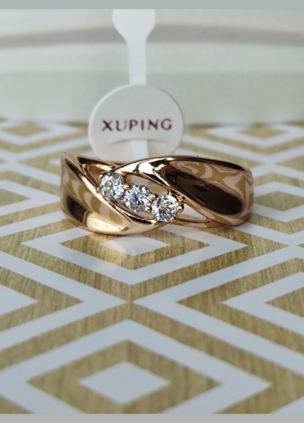 Каблучка позолочена ксюпінг xuping позолота медичне золото Xuping Jewelry (337114050)