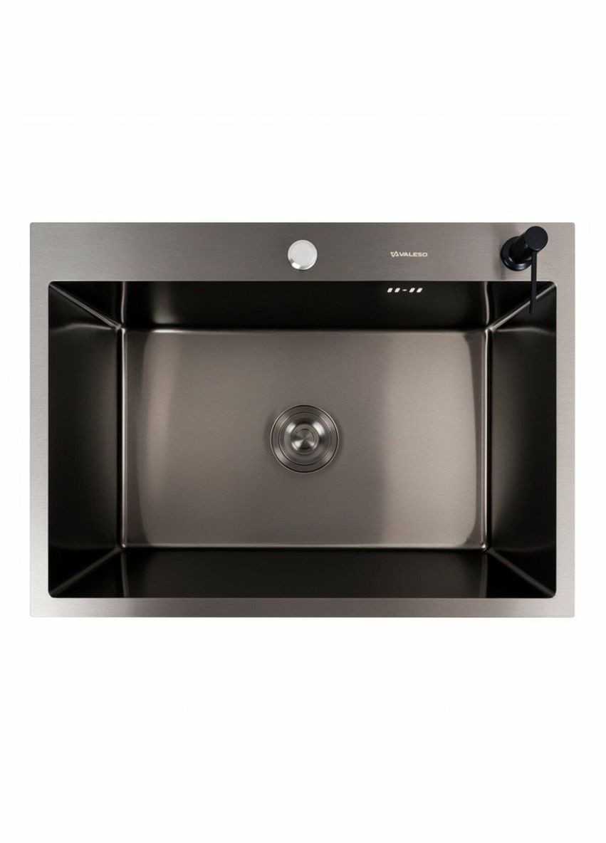 Кухонная мойка Handmade PVD 70*50 черная (сифон круглый, 3,0/0,8) Valeso (342071155)