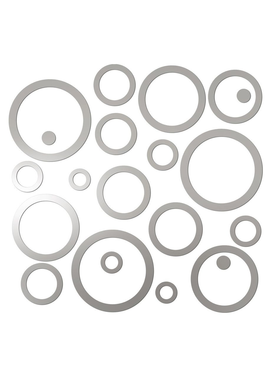 Интерьерные большие наклейки на стену акриловые декоративные Кольца 21 шт. Ваша Світлість (366334469)