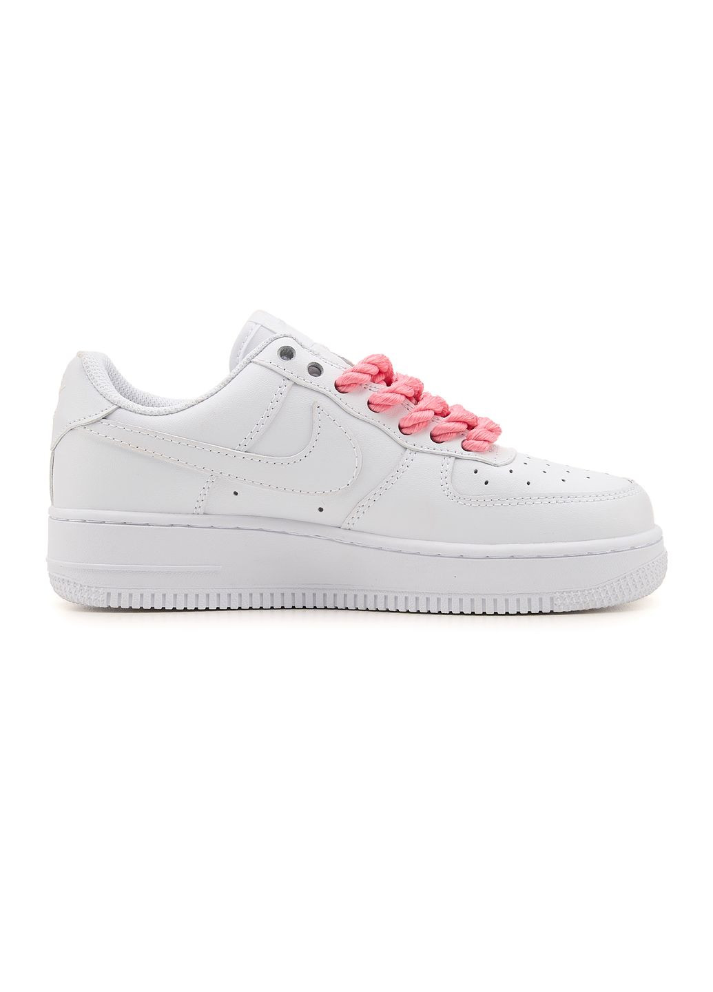 Розовые демисезонные кроссовки мужские nike air force 1 rope laces pink найк аир форс 1 премиум No Brand