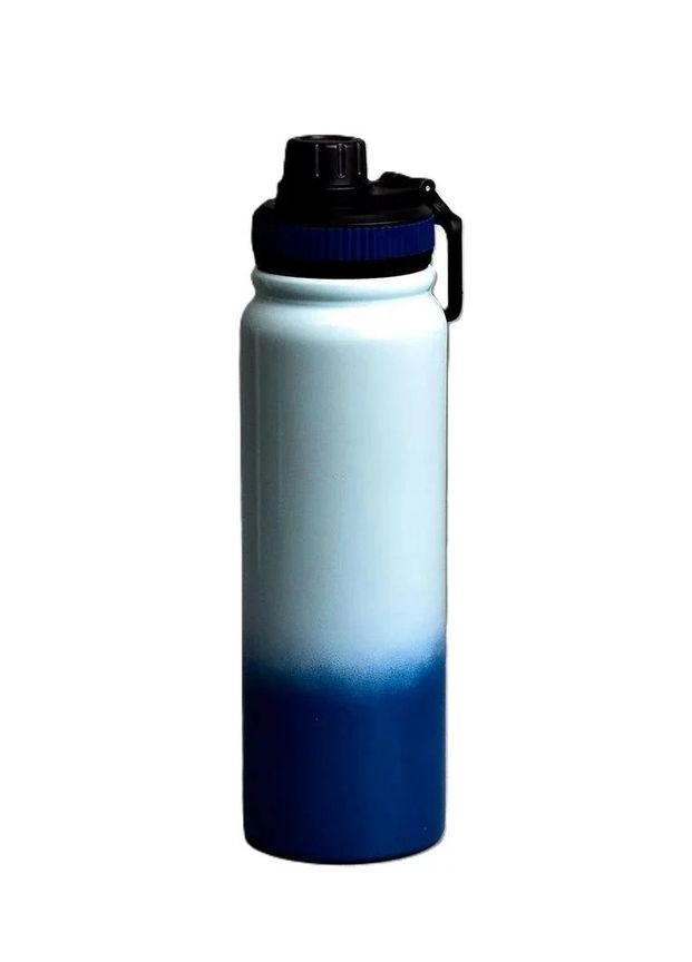Спортивна термопляшка 1000 мл з нержавіючої сталі — вакуумна ізоляція, герметична кришка Blue Stenson (360651483)