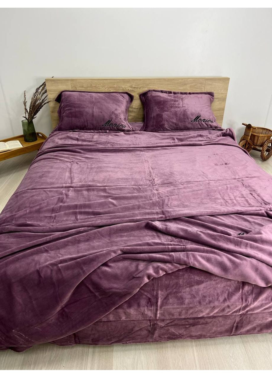 Велюровое постельное белье Моника евро 200х230 Koloco (366343863)