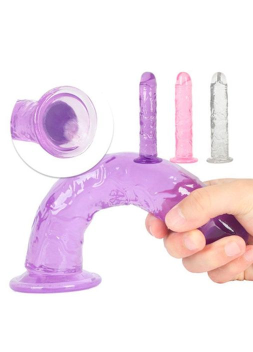 Гелевий фалос на присосці - 18x3.2 см No Brand (369667814)