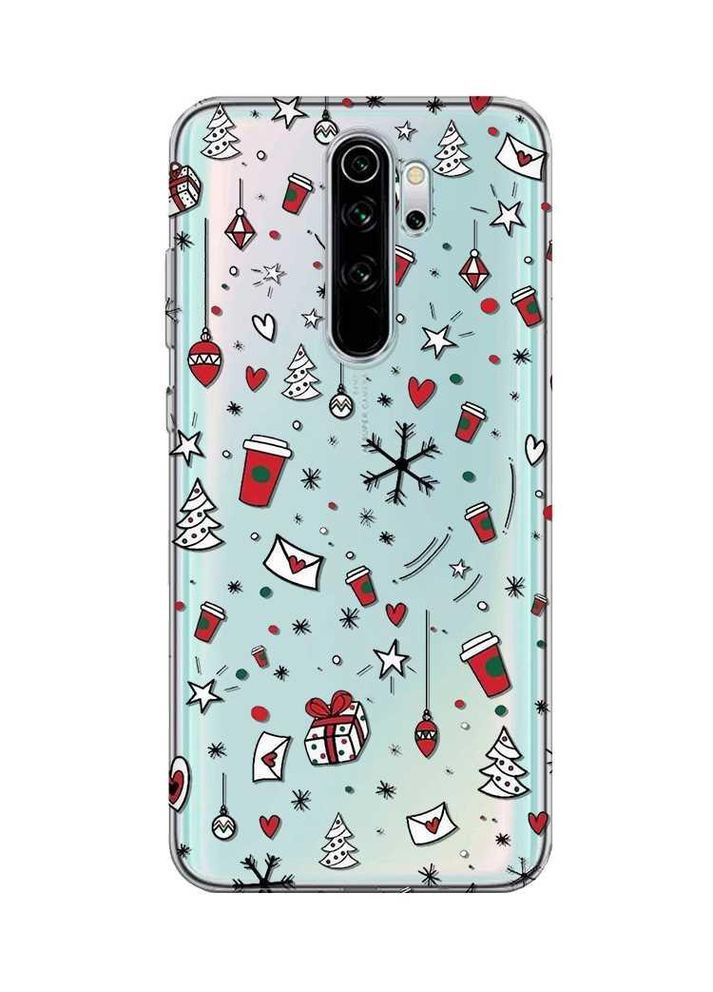 Прозорий чохол на Xiaomi Redmi Note 8 Pro Святковий фон (новорічний принт 182) Creative (362967307)