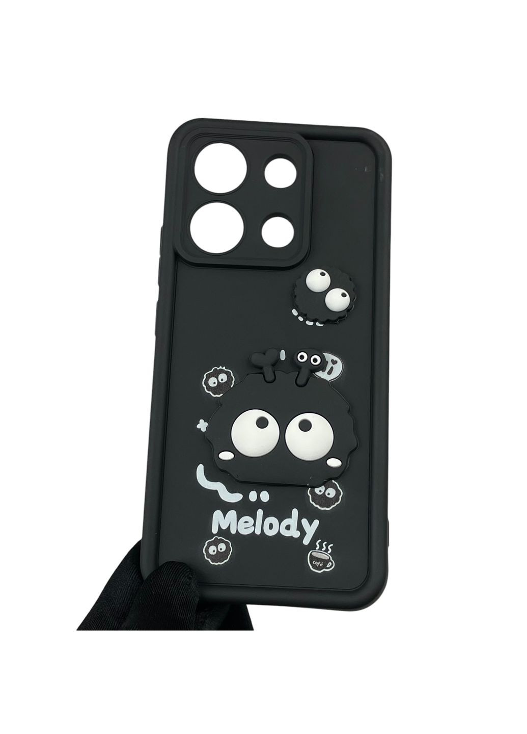 Чохол для Redmi Note 13 4G з 3д малюнком дитячий жіночий об'ємний на сяомі редмі нот 13 4г чорний Xiaomi (366022588)