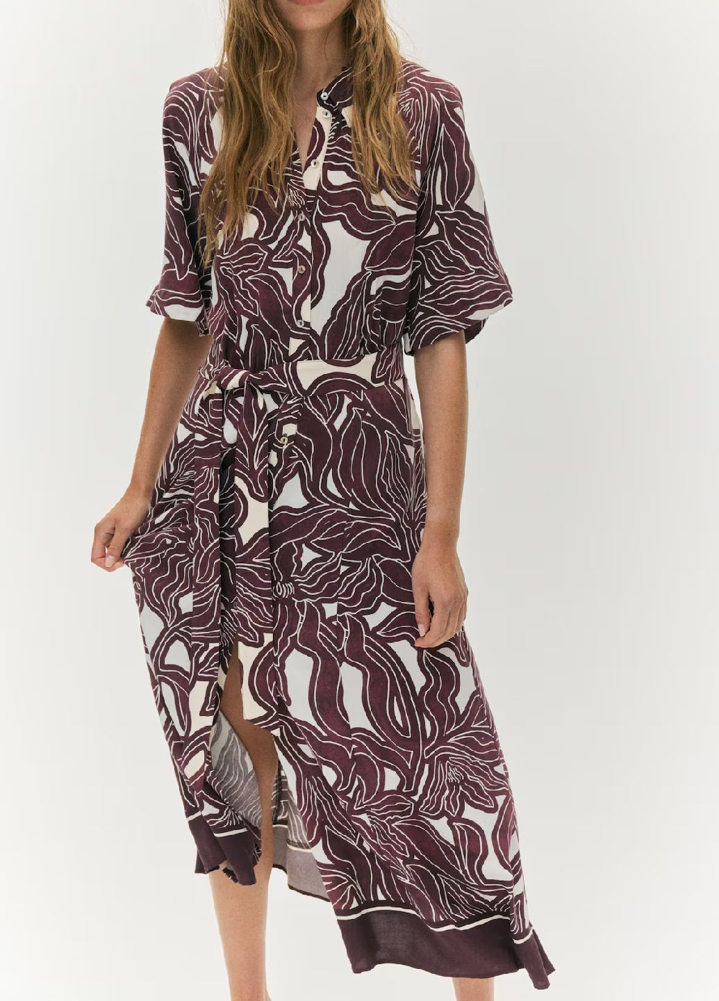 Білий кежуал сукня H&M з квітковим принтом