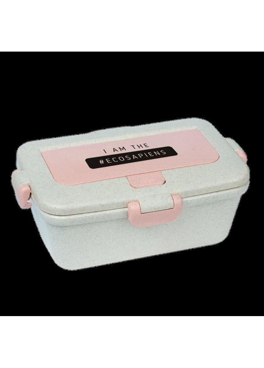 Ланч бокс "Ecosapiens" из экоматериала, розовый 950 мл. Jooki (358705784)