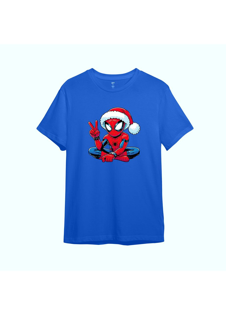 Черная демисезонная детская новогодняя футболка с принтом "паучая миссия". спайдермен (10790223035) ТiШОТКА