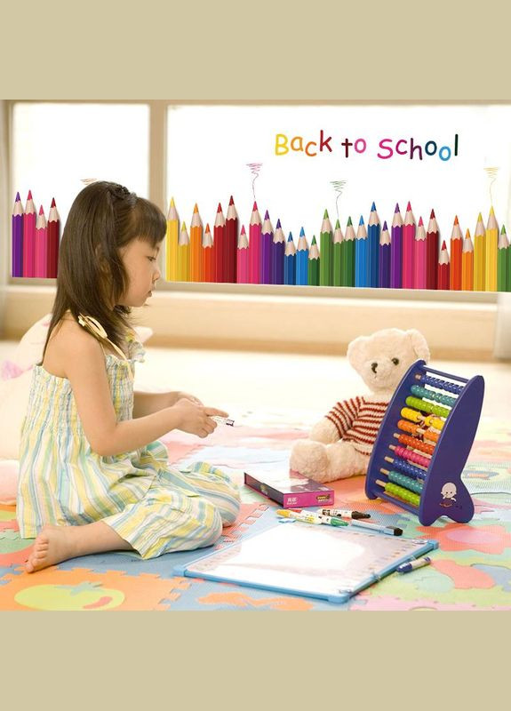 Наклейка інтер'єрна на стіну Олівці 43х137 см (XL7147) Green Life (322640409)