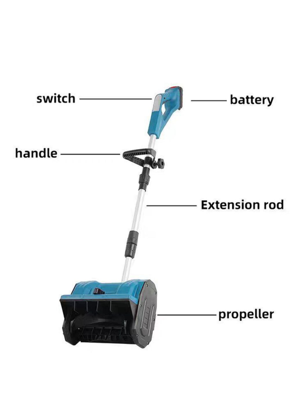 Аккумуляторный снегоуборщик с двумя батареями 48В 4Ач для длительной автономной работы More 2 АКБ (315833043)