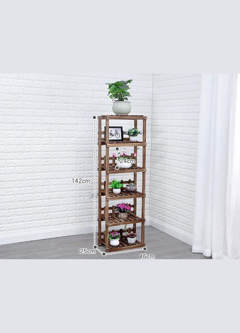 Підставка для квітів з дерева Несперейра 6 капучино (ЦВТ-611009) No Brand (328226777)