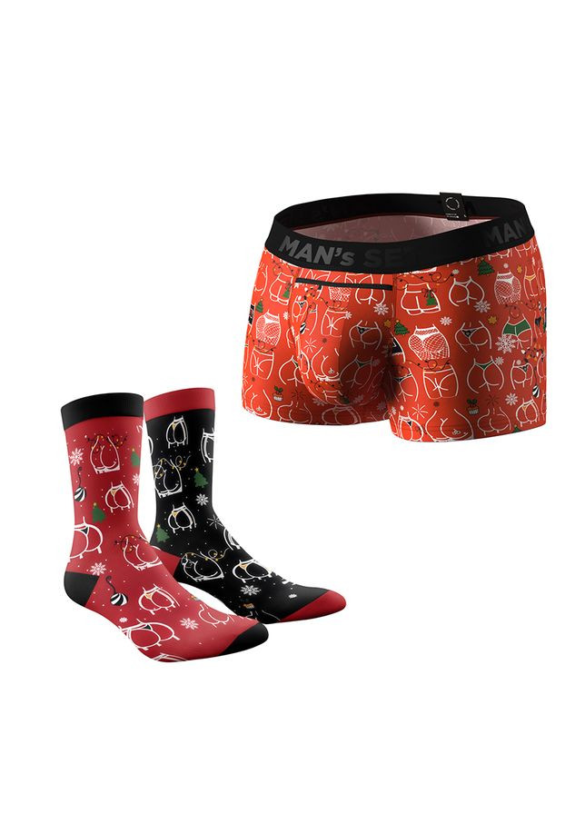 Набор мужского белья New Year 2026 "Classic 1.2 Kiss My Booties" S CMB-001 MAN's SET (369975696)