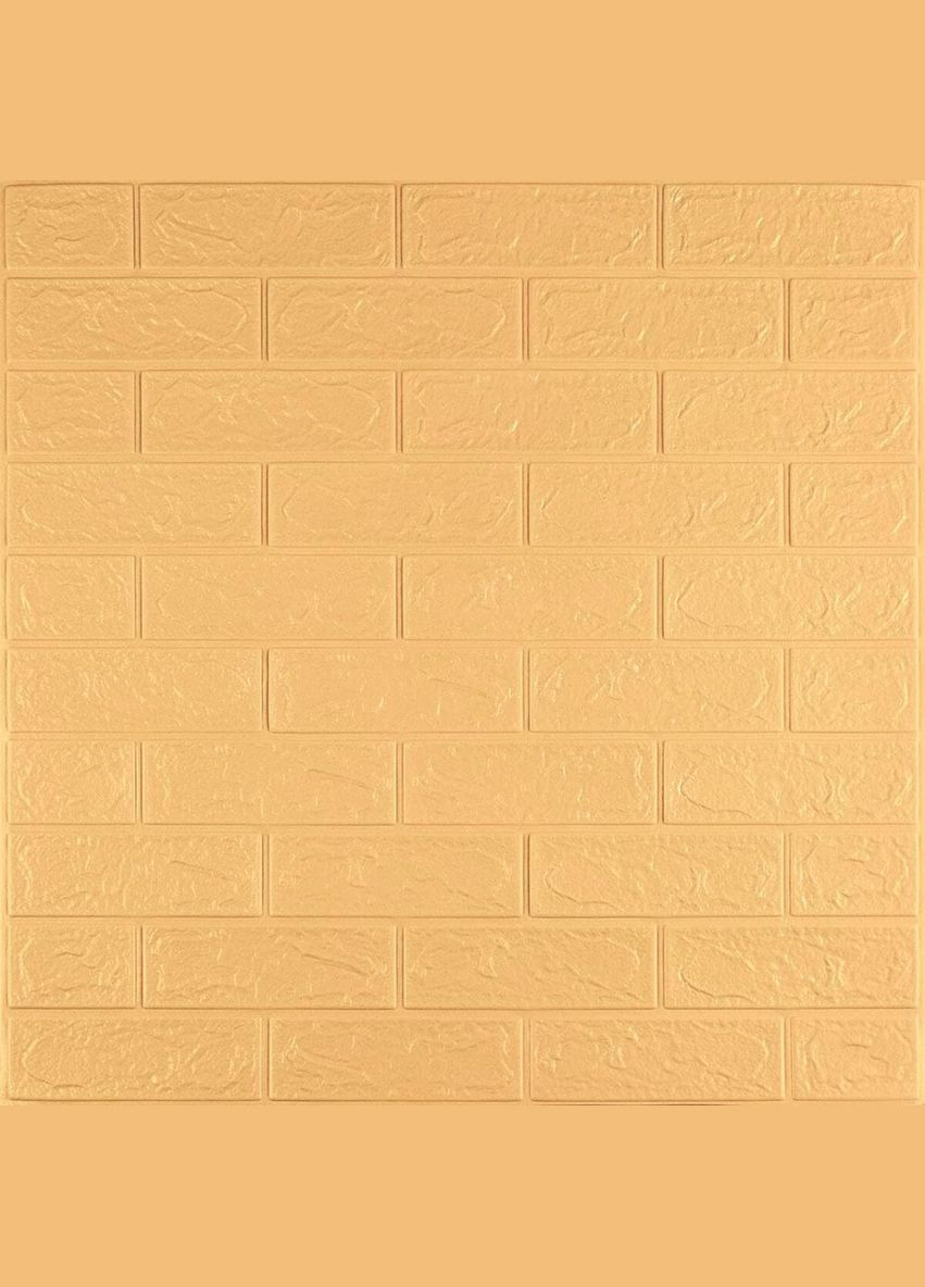 3D панель самоклеящийся кирпич Желто-песочный 700х770х3мм (009-3) SW-00000229 Sticker Wall (316187280)