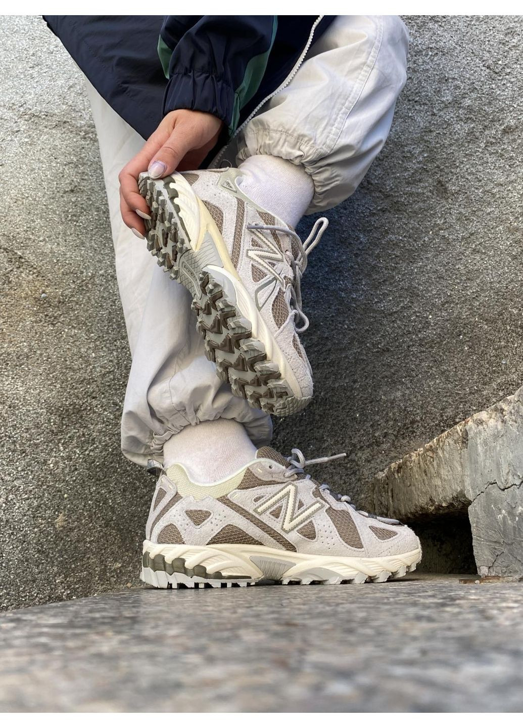 Бежеві Осінні кросівки чоловічі new balance 610 beige cream нью беланс 610 No Brand