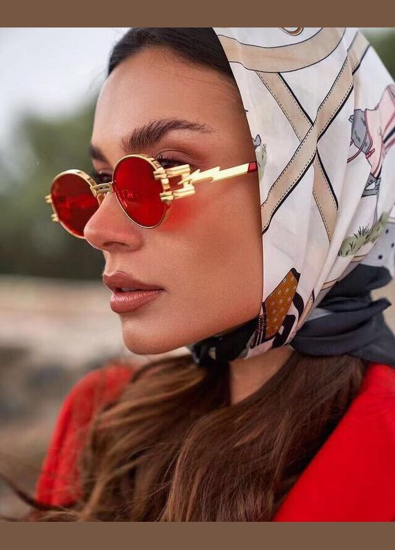 Женские солнцезащитные овальные очки (1702) silver No Brand (322156770)