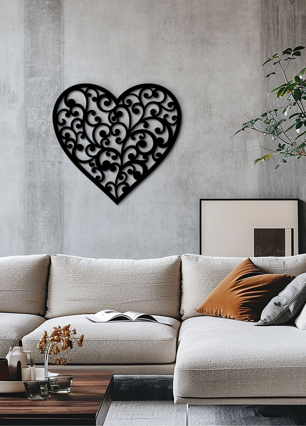 Настенный Декор в комнату, Современная картина для интерьера "Любящее сердце", оригинальный подарок 25х28 см Woodyard (292113961)