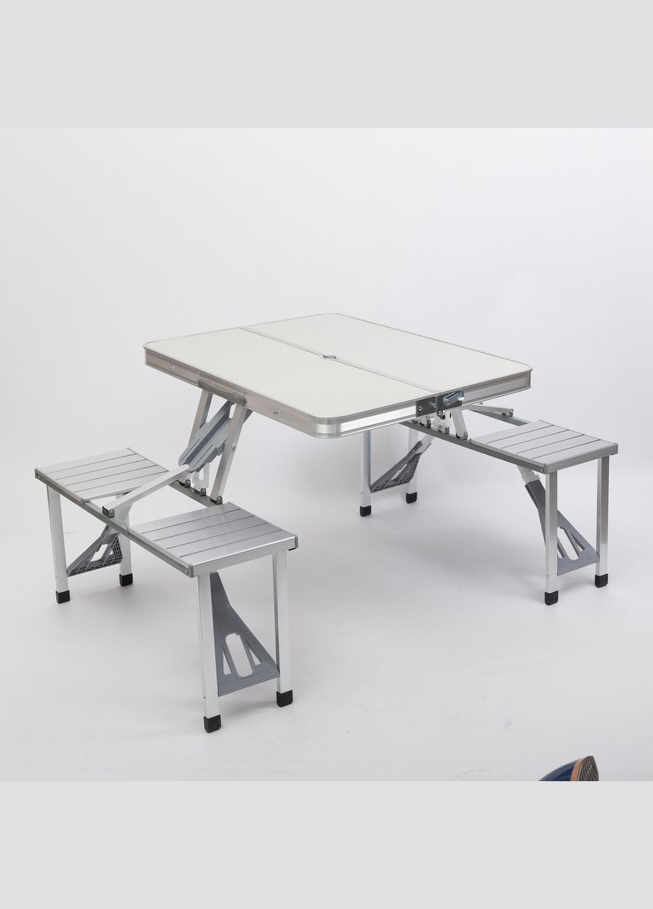 Складной алюминиевый стол трансформер + 4 стула для пикника в чемодане набор туристической складной мебели G03-2 LUGI (327368977)