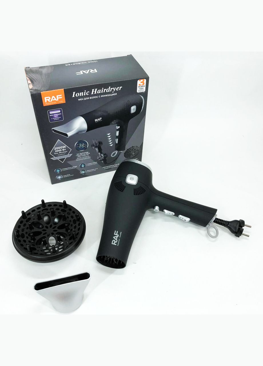 Женский мощный фен для укладки волос R.402B 2400 Вт, Хороший мощный фен, Фен для SK-114 волос хит RAF (349512049)