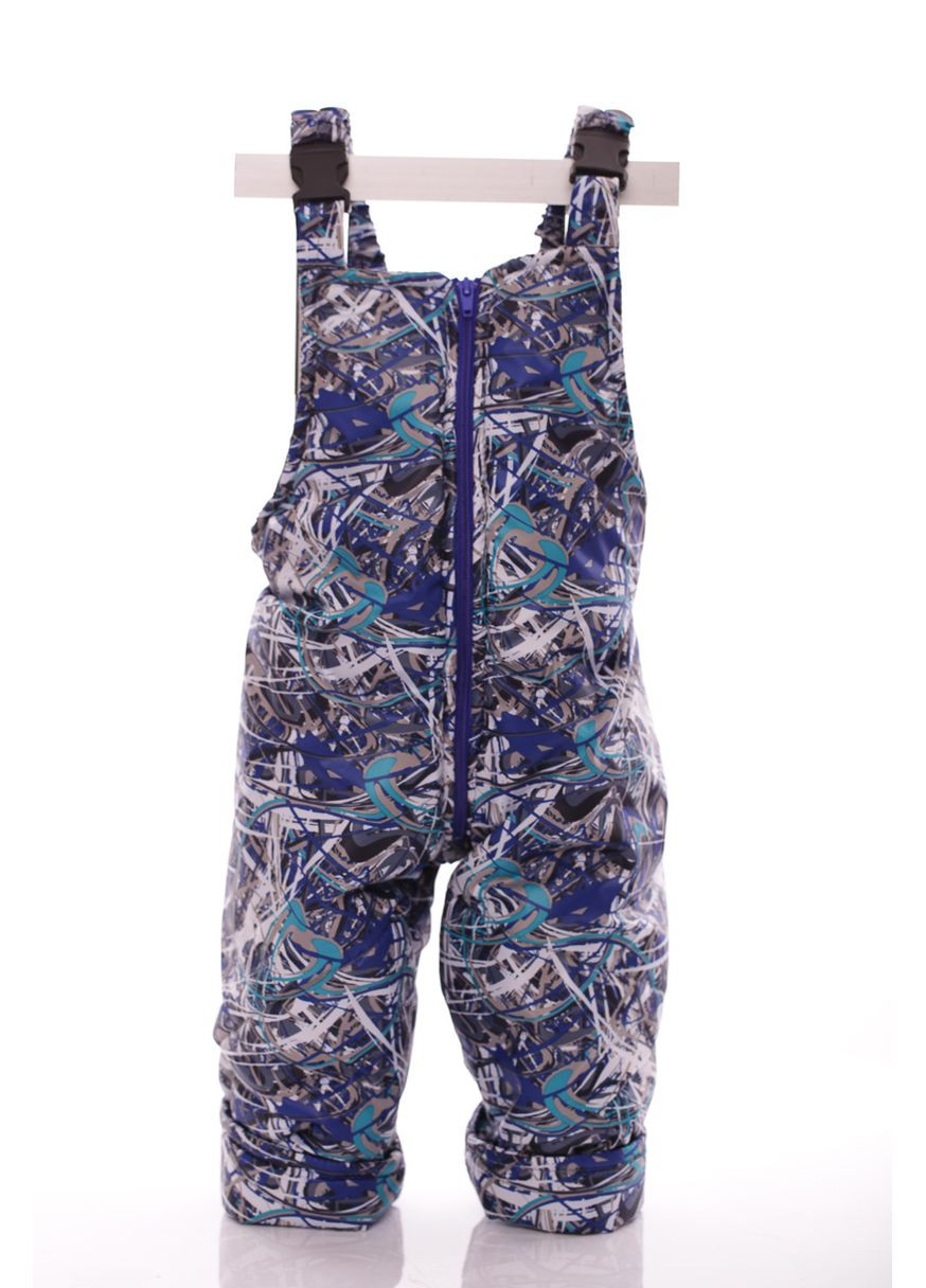 Зеленый зимний комбинезон для мальчика на холлофайбере с принтом абстракции бэбик зелёный 80 см (44963) BABYKROHA