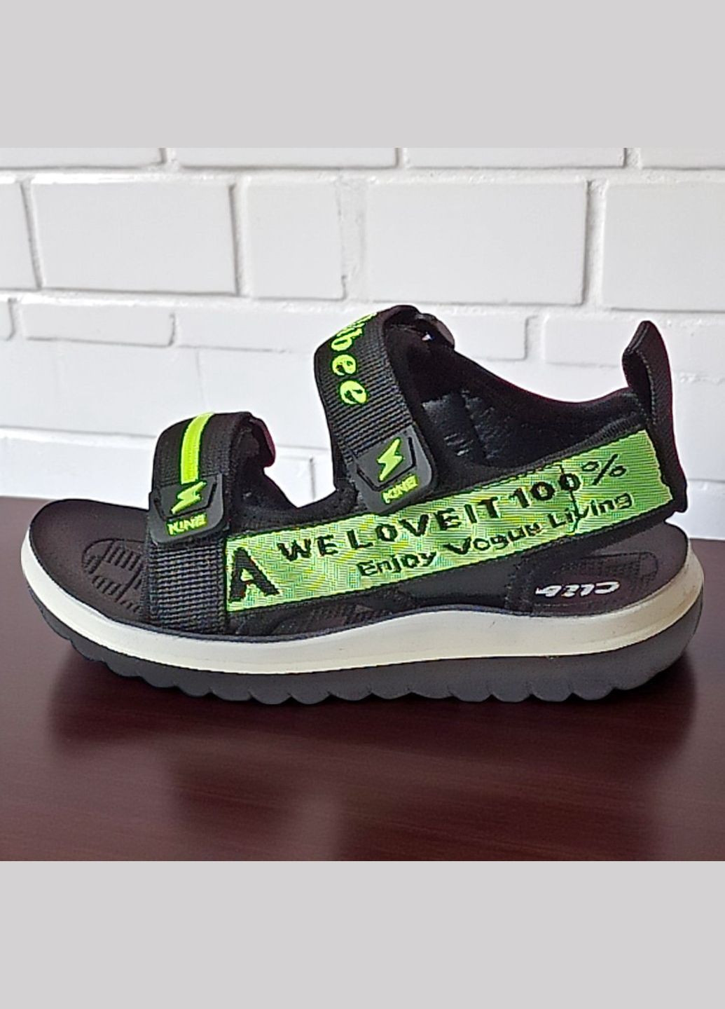 Черные спортивные, повседневные открытые текстильные босоножки спортивные сандалии для мальчика Clibee