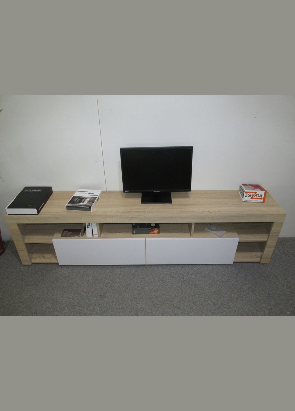 Тумба під телевізор із 5 полицями Джеко 200 Німфея Альба (MZN-031037) М-ЗОН (353497996)